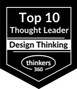 Thinkers360 Top 10 Thought Leader badge, Design Thinking